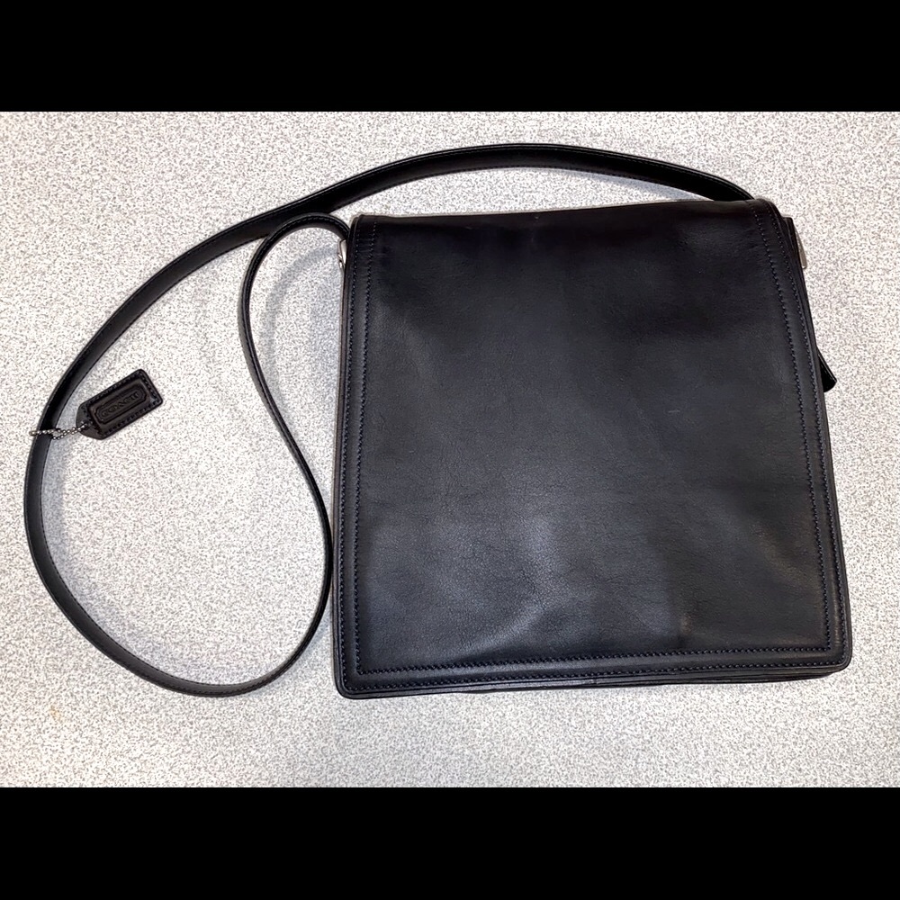 Vintage Coach Monterey Flap Leather Shoulder Bag
